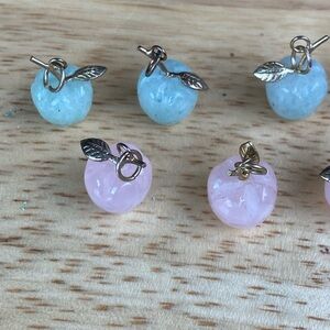 Small Apple Charms sold as a set. Used for Charm Bracelets Necklaces Home Decor